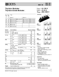 Datasheet MCC56-08IO1B manufacturer IXYS